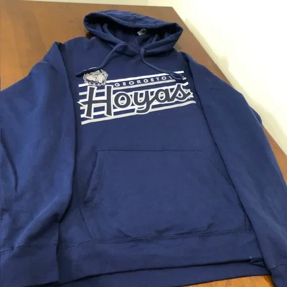 Georgetown Hoyas Unisex Blue Classic Hoodie Size L. - Picture 5 of 16